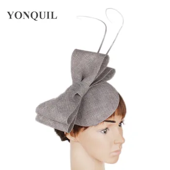 Doamna Bowknot Împodobi Pălăria Imitație Lenjerie De Pat Fascinator Bază De Imitație Pană De Struț Femei Elegante Pălării De Damă Accesorii De Par Banda De Susținere