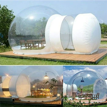 Gonflabile clar Cort Casă,Gonflabila Bubble Cort Impermeabil Spuma Air Dome Cort, în aer liber Potrivit pentru Camping, Curte