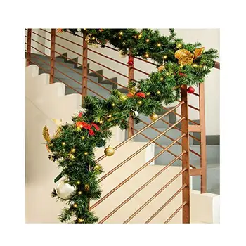 2,7 M Verde Ghirlanda De Crăciun Coroană De Crăciun Acasă, Petrecere De Craciun Decor Pentru Casa Copac De Pin Rattan Agățat Ornamente Navidad