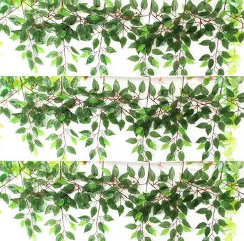 24buc Artificiale Banyan Frunze Ramură de Vegetație Pentru Plante Perete de Fundal Petrecerea de Nunta Home Office Bar Decorative