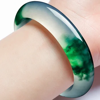 Autentic Natural Verde Jad brățară Brățară Farmec Moda Bijuterii Accesorii de Mână-Sculptate Amuleta Cadouri pentru Femei I Bărbați