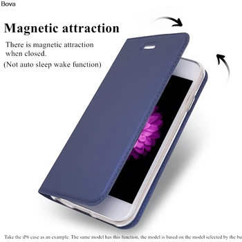 Portofel Caz pentru Samsung Galaxy J6 Plus 2018 J6 Drop-dovada ori Telefonul Caz atracție Magnetică Ultra-subțire Mat Touch