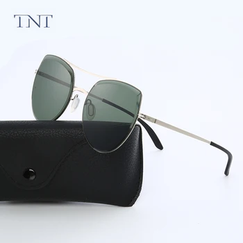 TNT Polarizate Doamnelor ochelari de Soare Femei Nailon diamantate Obiectiv fluture ochelari de Soare Fără Șurub Brand de Lux oculos de sol frum