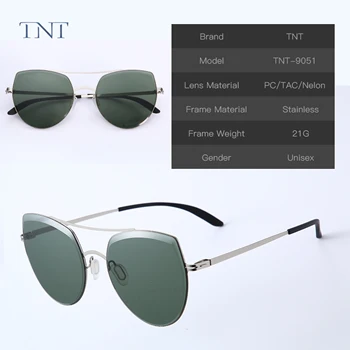 TNT Polarizate Doamnelor ochelari de Soare Femei Nailon diamantate Obiectiv fluture ochelari de Soare Fără Șurub Brand de Lux oculos de sol frum