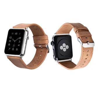 Elegant, Simplu de Afaceri Bratara din Piele pentru Apple Watch Band 38MM 42MM 40MM 44MM Wristbelt Curea pentru iWatch Seria 6 5 4 3 2 SE