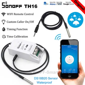 Sonoff TH16/TH10 Wifi Inteligent Comutator de Monitorizare Temperatura Umiditate Wifi Smart Switch de Automatizare Acasă de Lucru Cu Alexa de Start Google