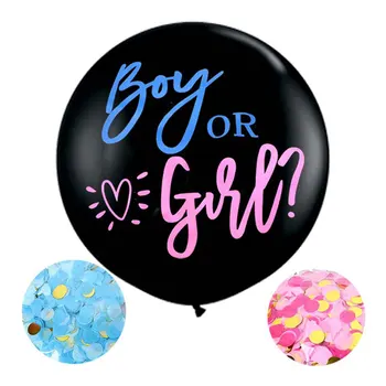 Băiat și Fată Decor Petrecere elemente de Recuzită de 36 Inch Balon Băiat sau Fată Mare Balon Negru Nou-născuți de Gen Dezvăluie Petrecere de Flori Baloane