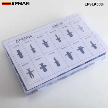 EPMAN 350PCS Masina Pin Nit Auto Împinge Clip Trim Bara de protecție Panou de Ușă Opritor Sortiment EPSLK350F