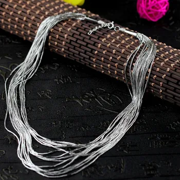 Uglyless Minimalism Straturi Multiple Lanțuri de Argint Coliere pentru Femei Rochie de Seară de Lux Cravată de Argint 925 Scurte Lanțuri Lungi C134