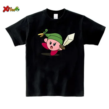 Kirby tricou cool joc de Fete Tricou Legend of Zelda Tricou Link-ul de amuzant Topuri de Bumbac Copii Casual de Vara Alb pentru Copii T-shirt