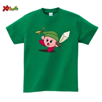 Kirby tricou cool joc de Fete Tricou Legend of Zelda Tricou Link-ul de amuzant Topuri de Bumbac Copii Casual de Vara Alb pentru Copii T-shirt