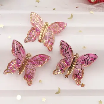 100buc Rășină Mare de Cristal Colorat Fluture Spate Plat Stras Butoane DIY 1 Gaură de Nunta Album Accesorii Craft W91