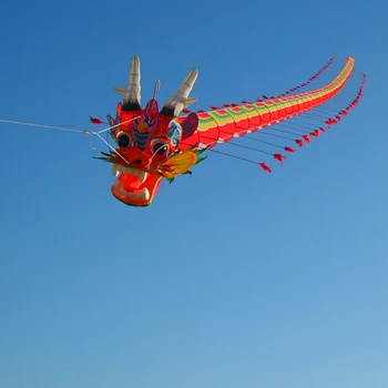 Livrare gratuita mare dragon chinezesc zmeu poate zbura cu mâner linia tradițională zmeu caracatiță, pește de aur albatros jucării în aer liber