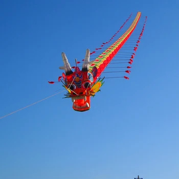 Livrare gratuita mare dragon chinezesc zmeu poate zbura cu mâner linia tradițională zmeu caracatiță, pește de aur albatros jucării în aer liber