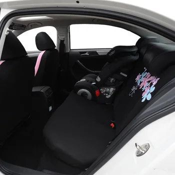 AUTOYOUTH Huse Auto Pentru Femei Universal se Potrivesc cele Mai multe Masini Si Airbag Compatibil Culoare Roz Cu Broderie Flori