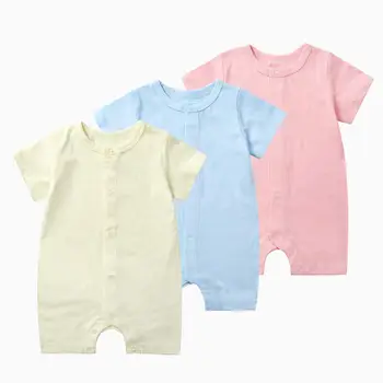 2018 vara de Îmbrăcăminte pentru Copii bumbac organic salopetă pentru copii pure baby girl haine cu maneci scurte copilul nou-născut haine pentru sugari, costume