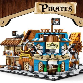 City Parc de Distracții Serie Pirat magazin de Desene animate Paradise caramida set childrens prieteni de învățământ blocuri de jucărie pentru cadou