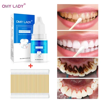 OMYLADY Albirea Dintilor Dinte Perie Esența Igienă Orală Curățare Ser Indeparteaza Placa Petele de Albire a Dintilor Instrumente Dentare Dinte