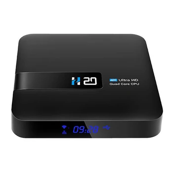 H20 Smart TV Box Set-Top Box cu Android 10 Media Player 3D Video de pe Youtube, Netflix Wifi 2.4 G 1+8 GB Receptor TV(UE Plug)