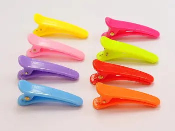 50 Amestecat Bubblegum Plastic de Culoare Dinte Aligator Clipuri de Păr Arcuri DIY 35mm