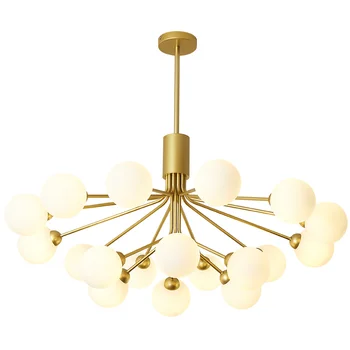Nordic ramură balon de sticlă umbra candelabru de iluminat modern pentru camera de zi lampa de dormitor romantic aur agățat lumini de prindere led