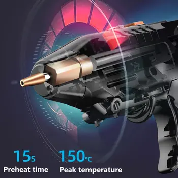 Noi de Înaltă Temperatură de Încălzire se Topesc de Cald Pistol de lipit 40W DIY de uz Industrial Căldură Mini Pistol de lipit USB de Reincarcare Cu 10buc 7mm Bastoane Lipici