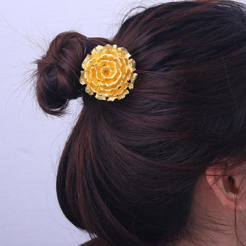 Ethlyn Thailanda Indian De Culoare De Aur De Flori Bastoane De Păr Diadema Femei Ac De Păr De Păr Bijuterii Asia De Sud-Est Accesorii