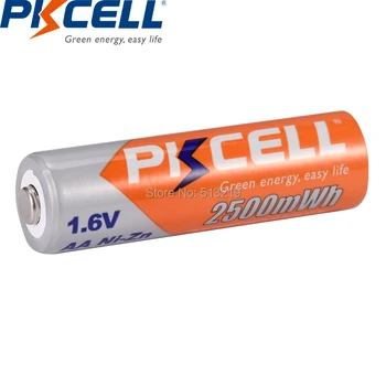 6PCS PKCELL 2500mWh 1.6 V Ni-Zn AA Baterii Reîncărcabile Baterii