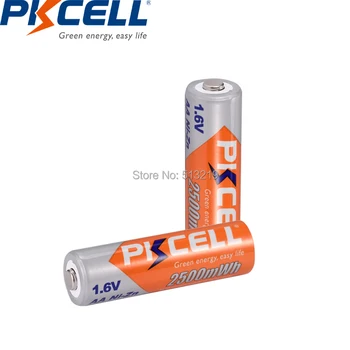 6PCS PKCELL 2500mWh 1.6 V Ni-Zn AA Baterii Reîncărcabile Baterii