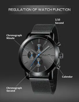 CRRJU de Afaceri de Moda Ceas pentru Bărbați din Oțel Inoxidabil Ceas de mână pentru Bărbați impermeabil Militar Data de Cuarț ceasuri relogio masculino