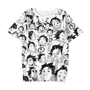 Anime Demon Slayer: Kimetsu nu Yaiba Agatsuma Cosplay T-shirt Kamado Tanjirou expresie animație t camasa bumbac Barbati Tricouri topuri