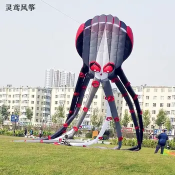 3D capricorn software-ul gigant de calmar vânt străinilor Gonflabile, zmeu caracatiță mare zmee care zboară jucării praștie uriașă moale zmeu nailon bar