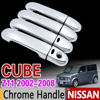 Pentru Nissan CUBE Z11 2002 - 2008 Mâner Cromat Capac Ornamental Set pentru 4Door Accesorii Auto Stickere Auto Styling 2003 2005 2006 2007