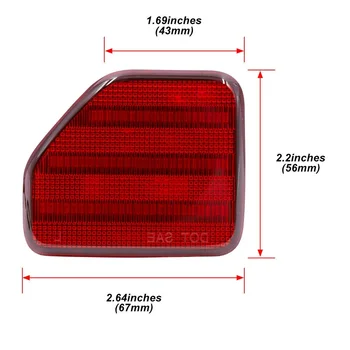 2pc Obiectiv Roșu Full LED Bara Spate Reflector Coada de Lumină Lămpile de poziție Laterale pentru 2018-up Jeep Wrangler JL