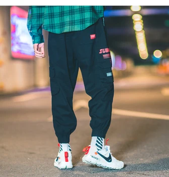 Harem Joggers Mens Pantaloni De Marfă Multiple Buzunare Regular Casual Moda Harajuku Streetwear Valul De Sex Masculin Pantaloni De Trening B041