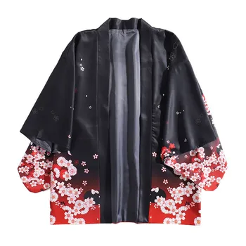 Bluza femei haine Anime-ul Japonez de Imprimare Tradiționale de Îmbrăcăminte Kimomo Japoneză Cardigan Kimonouri Femei Plus Dimensiune Causl topuri
