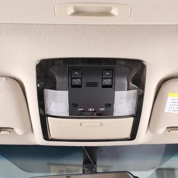 Negru Lemn de Cereale Plastic ABS Acoperiș Lampa de Citit Cadru Garnitura pentru Toyota Land Cruiser FJ150 Prado 150 2010-2018 Modele de Accesorii
