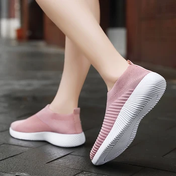 Femeile Vulcanizat Pantofi De Înaltă Calitate Femei Adidași Aluneca Pe Apartamente Pantofi Mocasini Femei Plus Dimensiune 42 De Mers Pe Plat