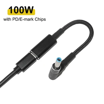 100W USB de Tip C, Rapid de Încărcare Cablu de Tip C-4.5x3.0mm Plug Convertor Dc Adaptor de Alimentare Conector pentru Hp Pavilion Envy Elitebook