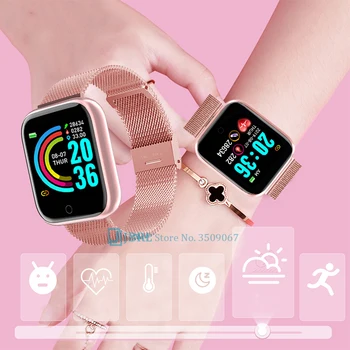 Ceas Inteligent pătrat Femei Bărbați Smartwatch Pentru Android IOS Electronice Inteligente Ceas Fitness Tracker Sport Bluetooth Smart-ceas