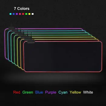RGB 7 Colorat Luminos Gaming Mouse Pad Iluminat cu LED Mouse-ul Mat pentru PC, Laptop, Desktop, Notebook, Accesorii