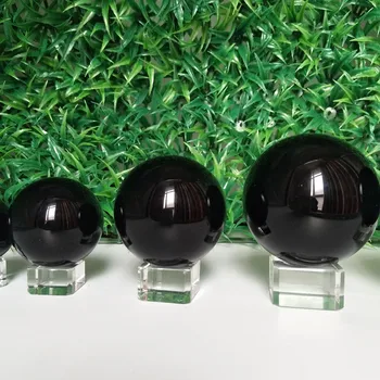 60/70/80mm Naturale obsidian glob de cristal decor acasă mingea divin piatră circulară ball fotografie de nunta accesorii