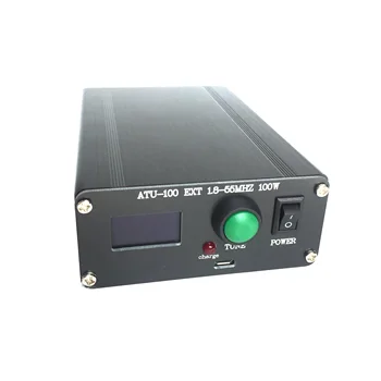 Terminat UAT-100 1.8-50MHz UAT-100 Mini Automatic Antenna Tuner De N7DDC 7x7 + Mini 0.96 OLED + carcasa de Metal + 1350MA Baterie