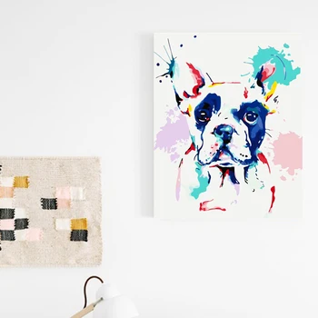 Vopsea de numărul de arta pictura de numere Abstracte animal de culoare pisică, câine, iepure camera de zi dormitor pictura decorativa