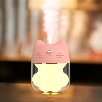 Pisica cu Gheare Cupa Electric Aromaterapie Difuzor cu Ultrasunete Masina Umidificator de Aer USB Ceață Filtru de Colorat Lumina de Noapte Cadouri de Craciun