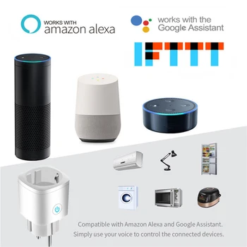 WiFi Smart Plug Inteligent UE Priza Tuya Voce de la Distanță de Control Comutator Senzor Lucra Cu Alexa Google Acasa Inteligent de Control Nou