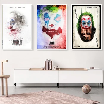 Film clasic Joker Film Printuri de benzi Desenate Ulei Tablou Canvas Wall Art Decor de Film Imagine Poster pentru Camera de zi Decor Acasă