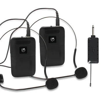 Microfon Wireless O Trageți Două U Secțiunea Universal Cap-Montat Amplificator De Putere Microfon Portabil