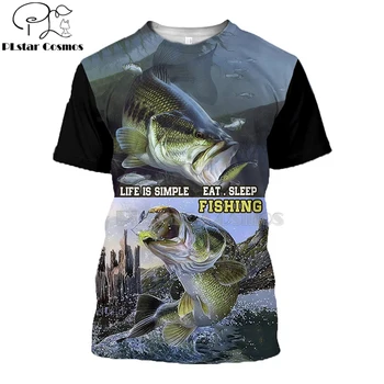 2020 Noua Moda Barbati hanorace 3D Print t camasa Noua crap Moda Animalelor de Pescuit Art tricou tricouri pantaloni scurți maneca Îmbrăcăminte Unisex -2