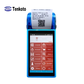 Terminal POS mobil Android PDA Punctul De Vânzare Mașină cu Imprimanta Camera WIFI Scanner de coduri de Bare 3G Dispozitiv POS